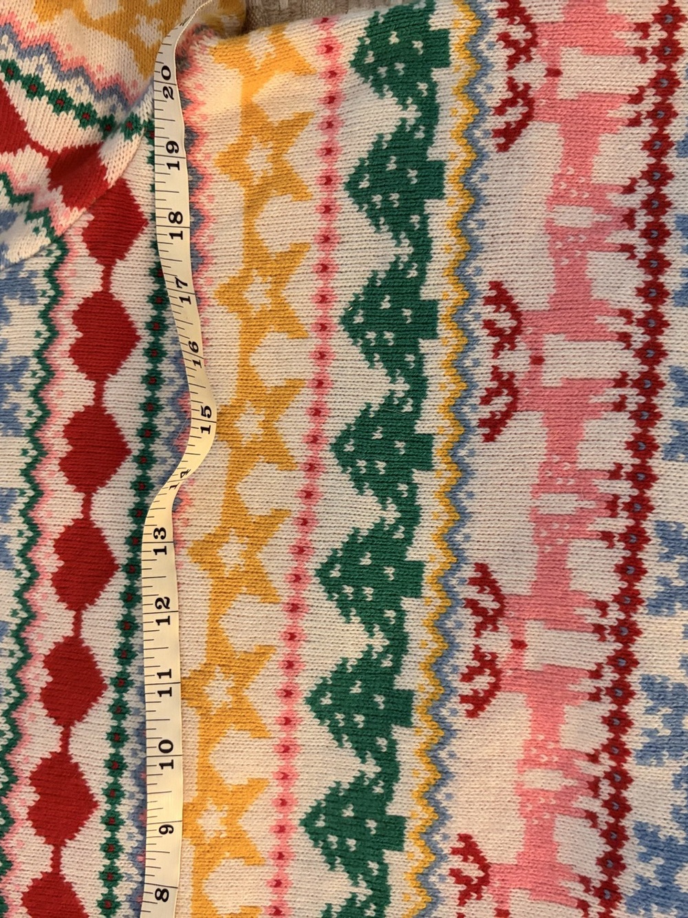 Rare Boden Fair Isle Crewneck Sweater in White & Pink Size Medium - Picture 11 of 11